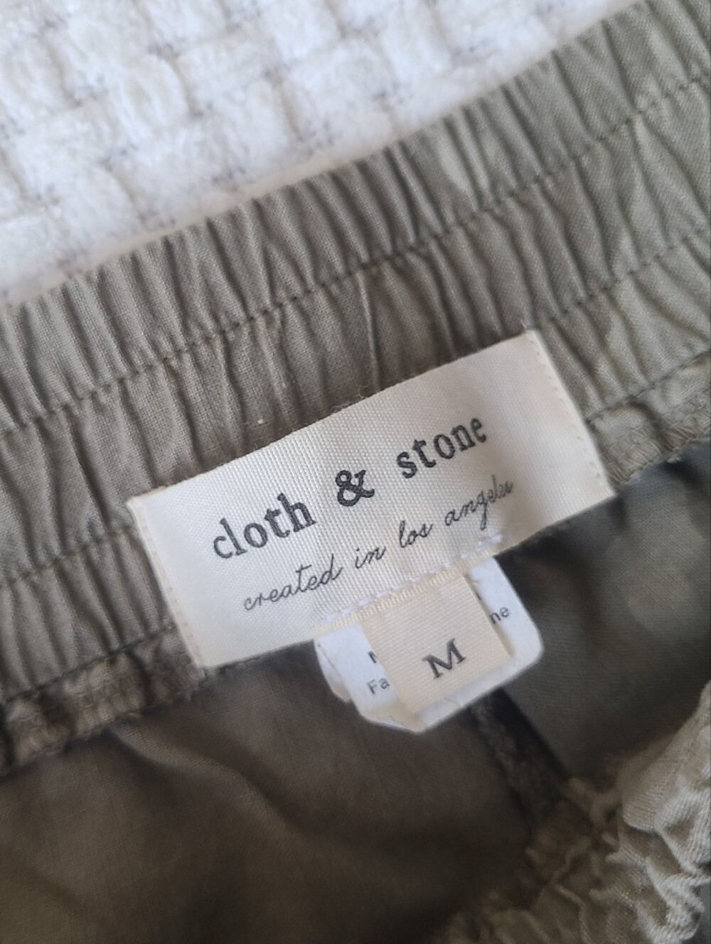 Cloth & Stone Olive Drawstring Jogger Pants Women's Size M - Picture 5 of 10
